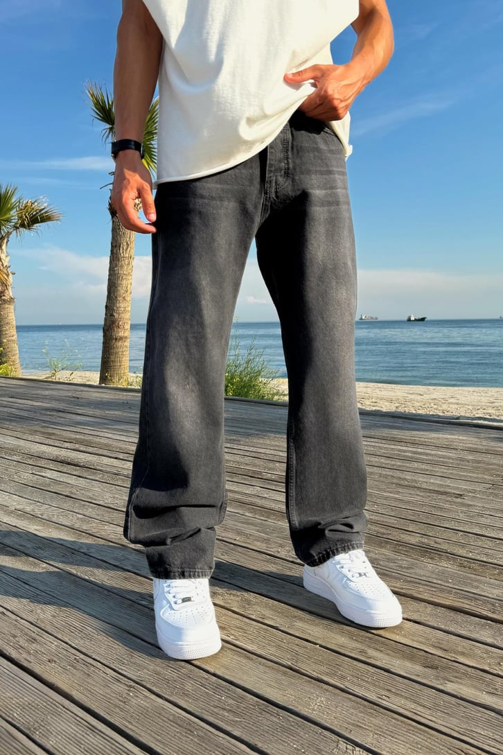 Çizgili Super Regular Jean