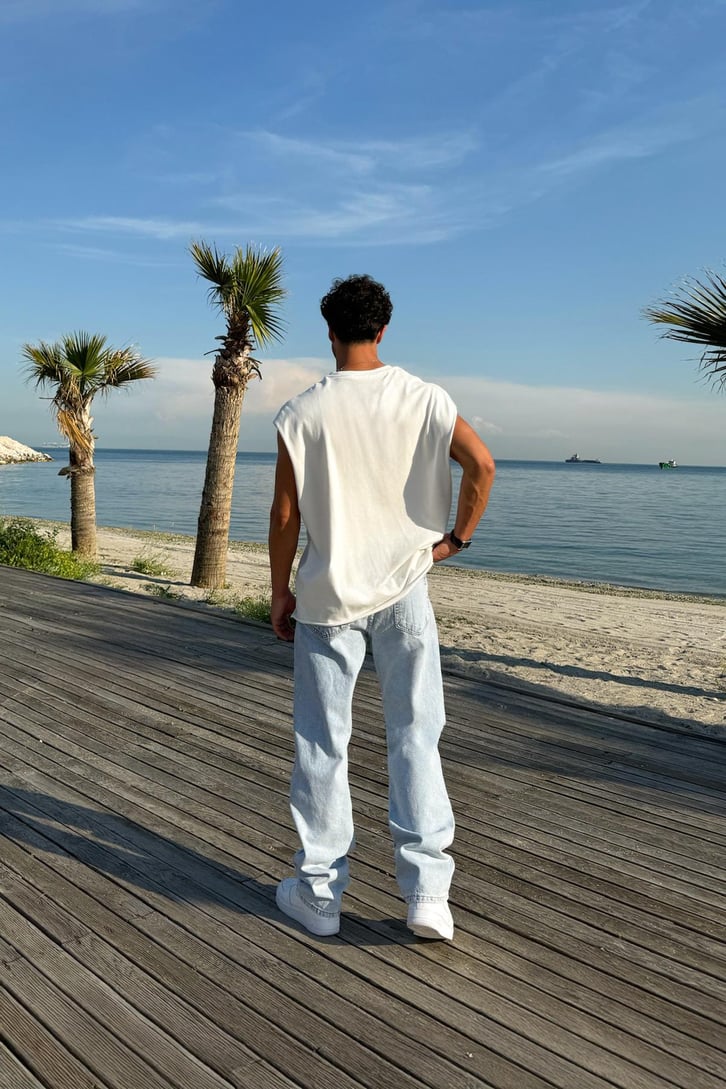Çizgili Super Regular Jean
