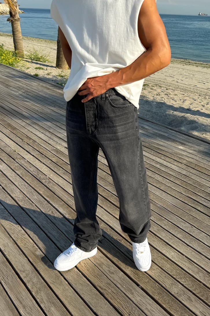 Çizgili Super Regular Jean