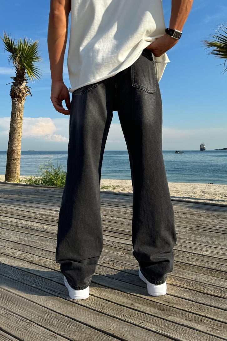 Çizgili Super Regular Jean