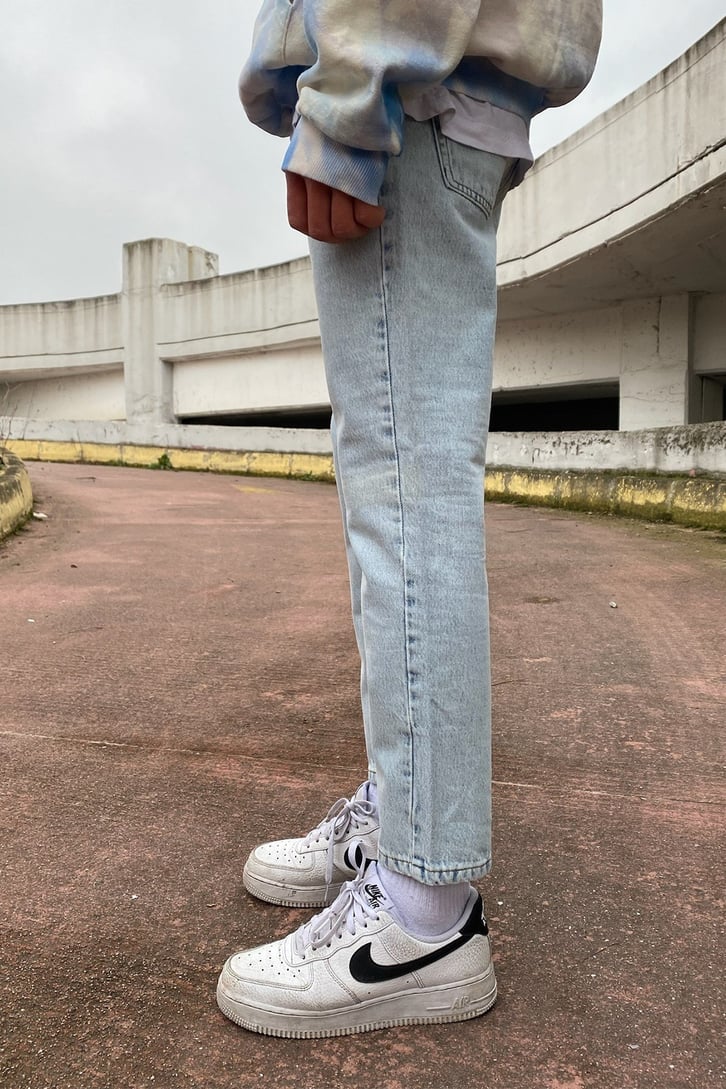 Cllsion İce Blue Mom Fit Jean