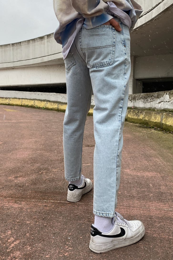 Cllsion İce Blue Mom Fit Jean