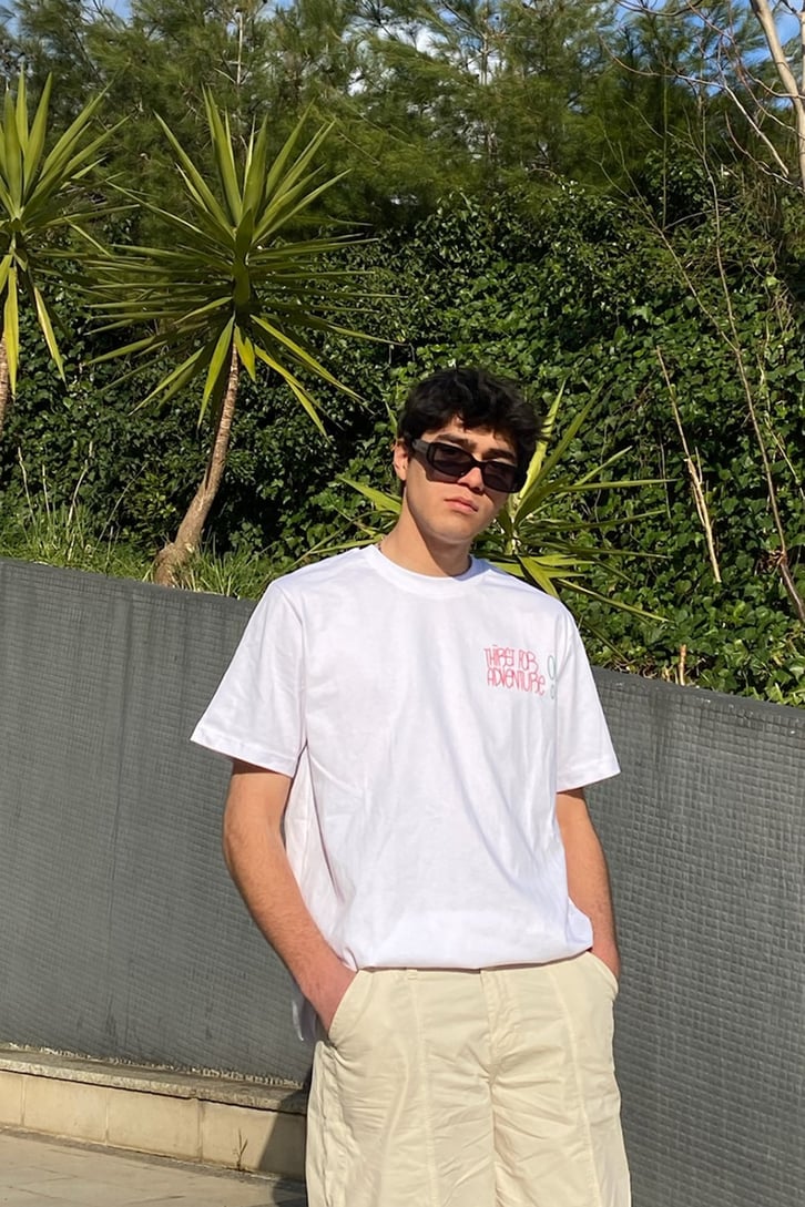 Closer Look Oversize Printed Beyaz Tshirt