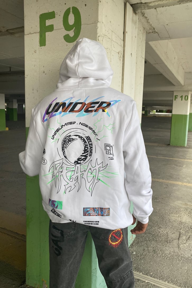 ÇOK BASKILI OVERSIZE HOODIE