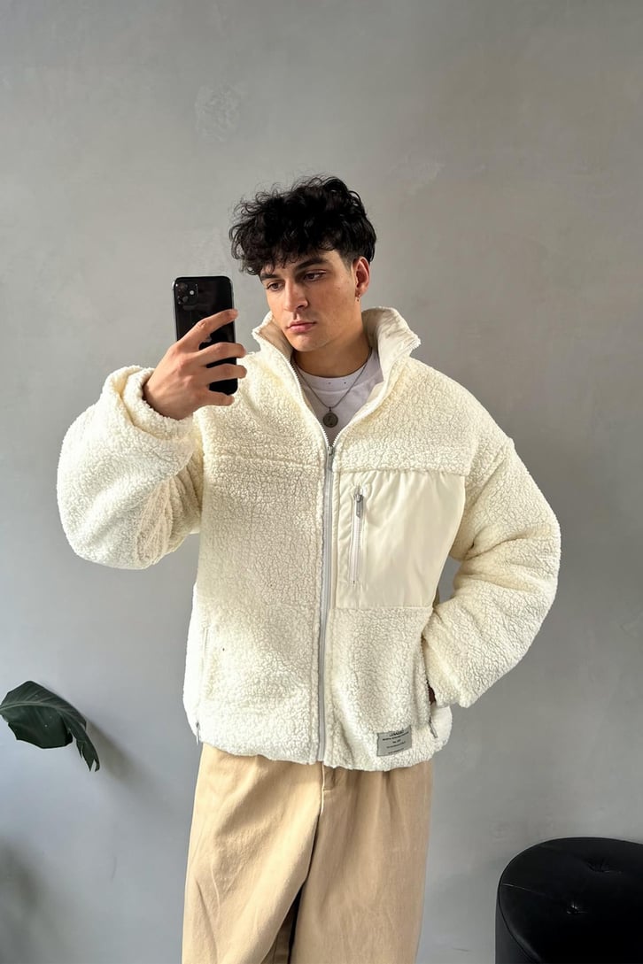 Çok Cepli Peluş Ceket