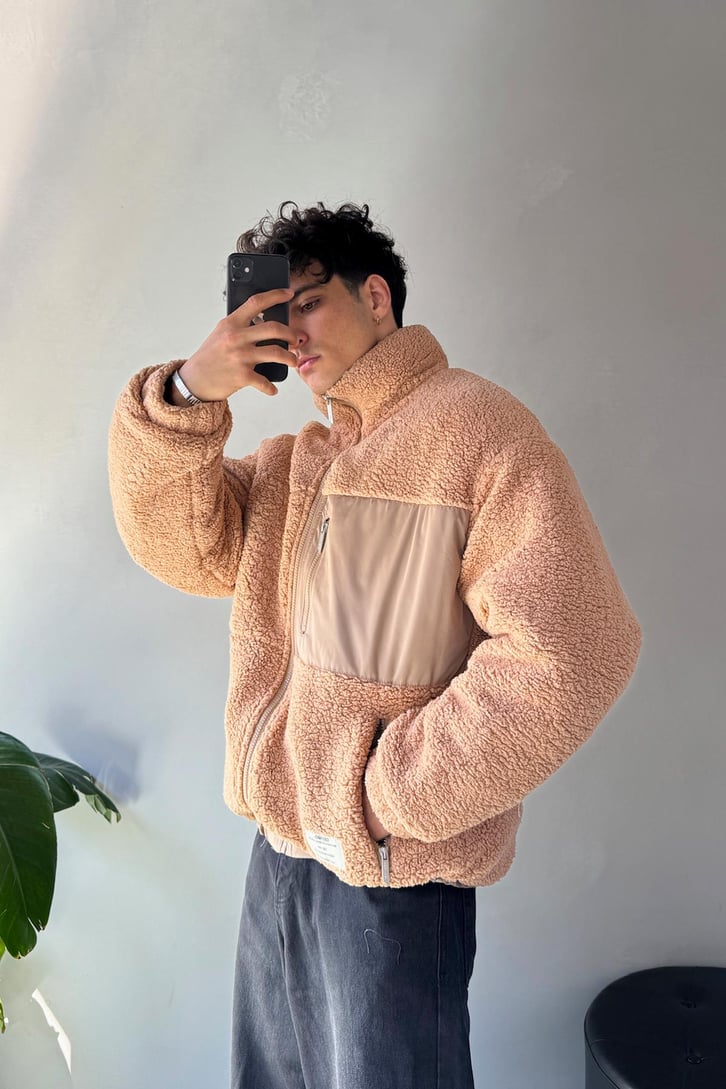 Çok Cepli Peluş Ceket