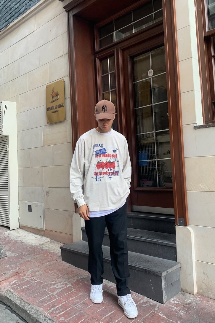 ÇOKLU DESEN BASKILI OVERSIZE LONG SLEEVE TSHIRT