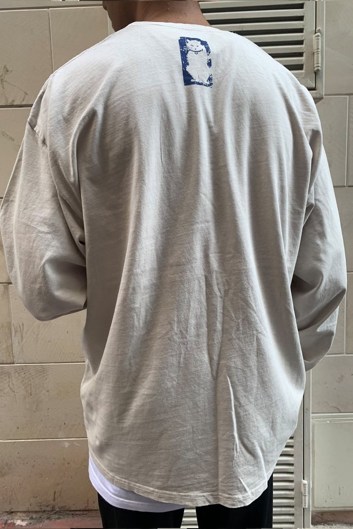 ÇOKLU DESEN BASKILI OVERSIZE LONG SLEEVE TSHIRT