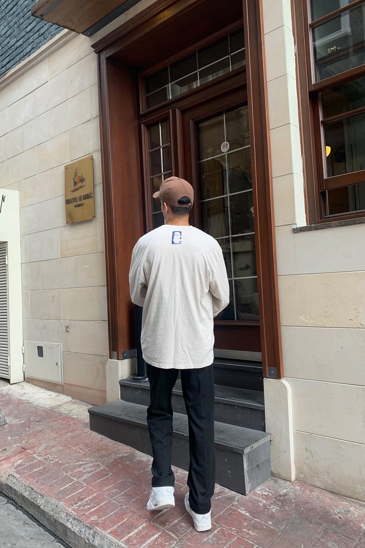 ÇOKLU DESEN BASKILI OVERSIZE LONG SLEEVE TSHIRT