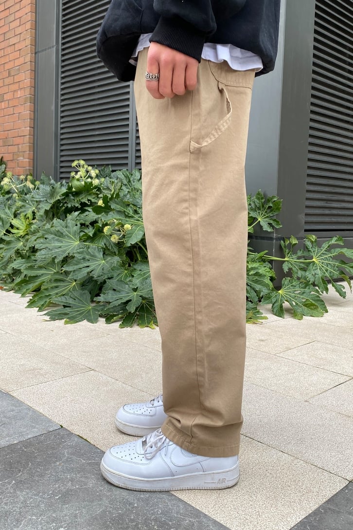 Collage Series Beige Losse Fit Skate Pant