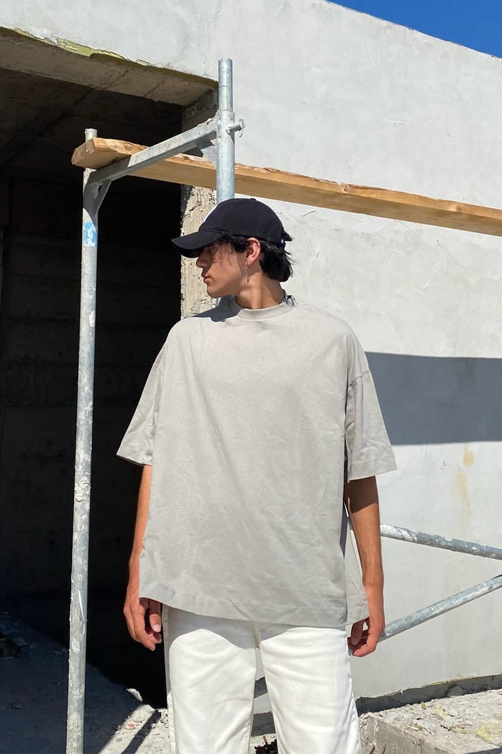Collusion Sırt Baskılı Çam Yeşilii Oversize Tshirt