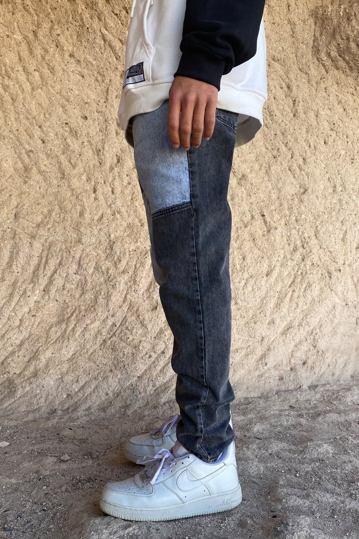 COLOR BLOCK CARROT JEAN