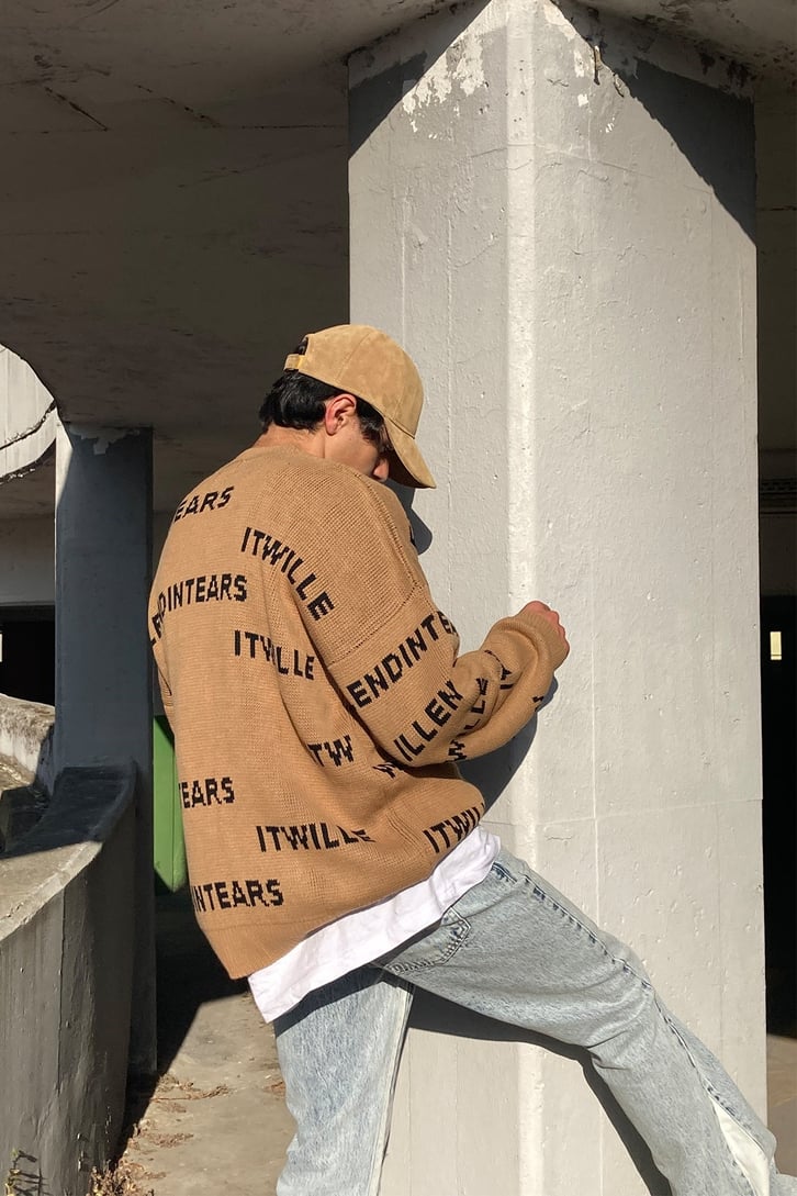 Color Block Collage Style Oversize Hoodie