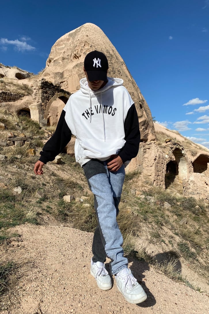 COLOR BLOCK OVERSIZE HOODIE