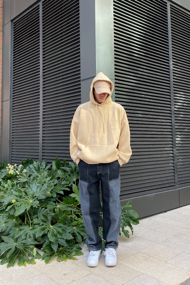 Color Block  Patchwork Premium Baggy Fit Jean