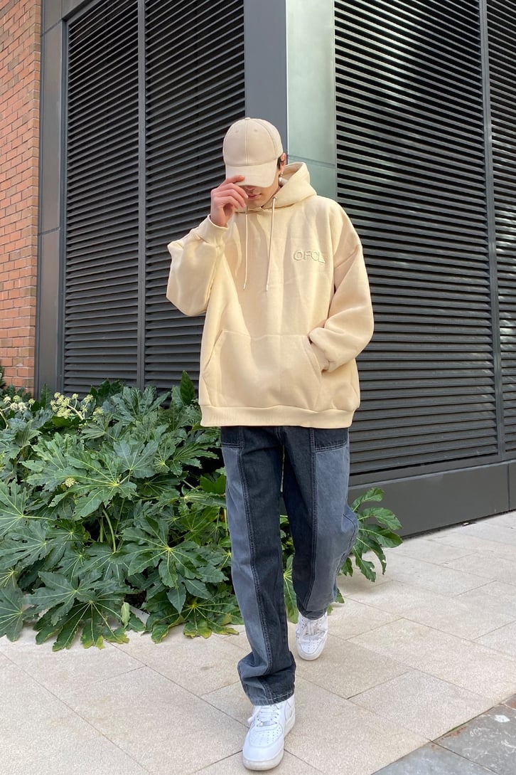 Color Block  Patchwork Premium Baggy Fit Jean