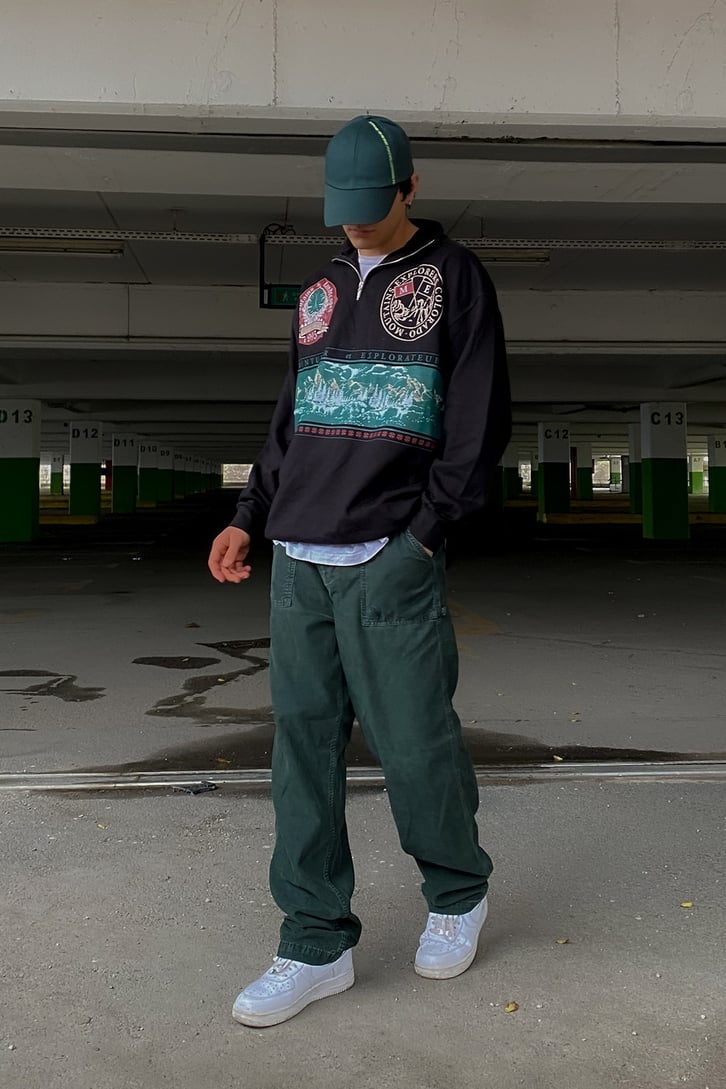 Colorado Moutains Oversize Semi Zip-Up Sweatshirt