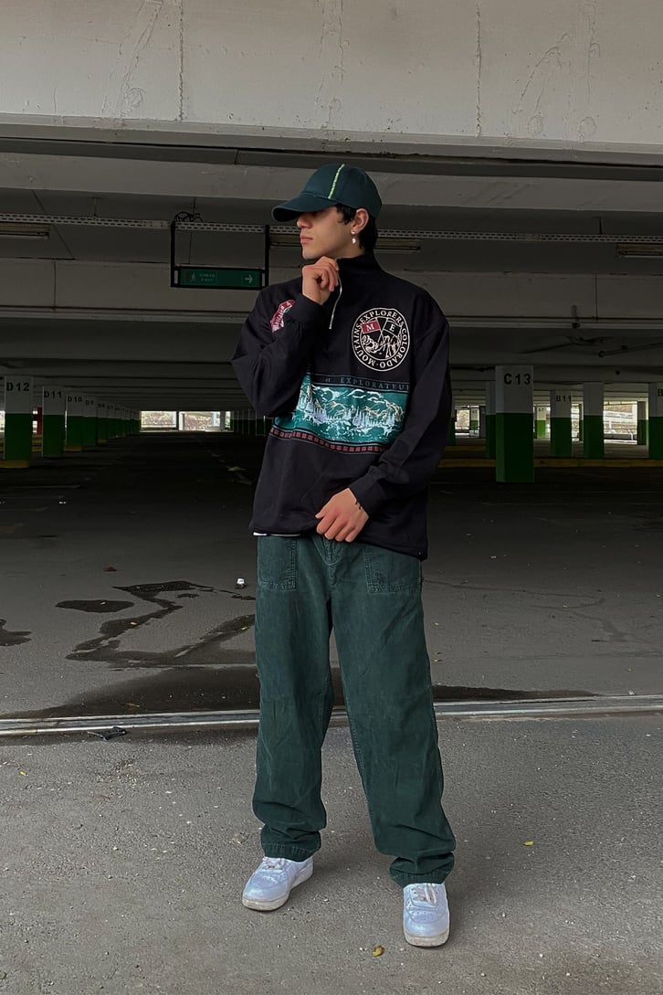 Colorado Moutains Oversize Semi Zip-Up Sweatshirt