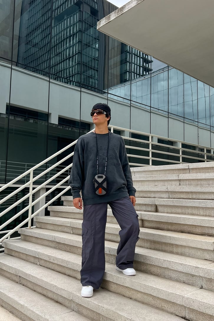 Colorado Nakışlı Acid Wash Oversize Sweatshirt