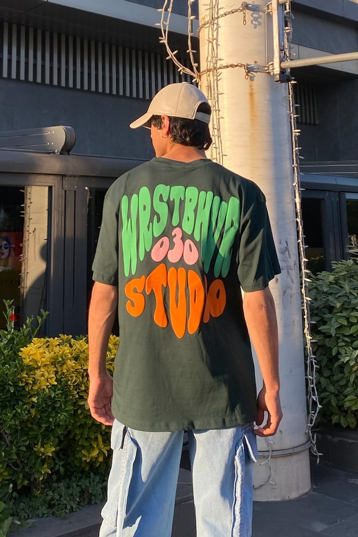 Colorful Baskılı Oversize Tshirt