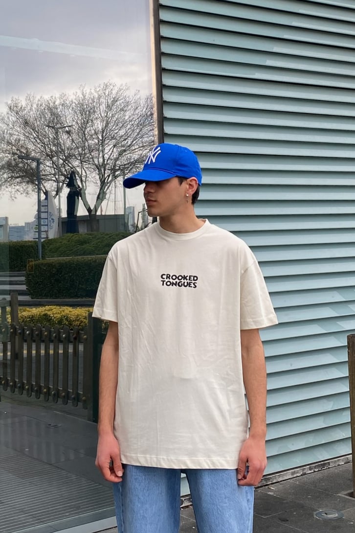 Colorful Printed Oversize Premium Cream Tshirt