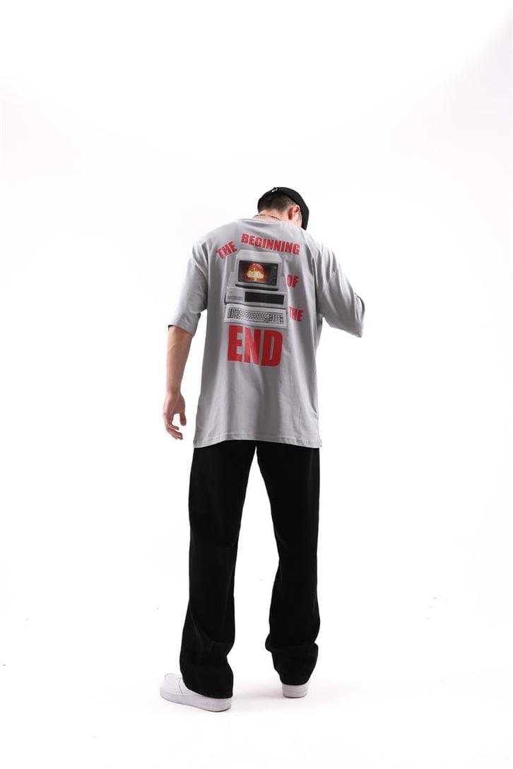 Computer End Baskılı Oversize Tshirt