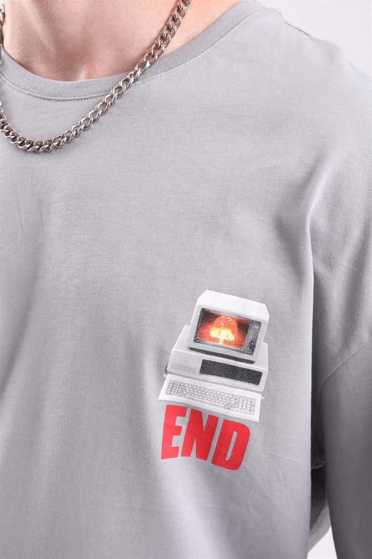 Computer End Baskılı Oversize Tshirt