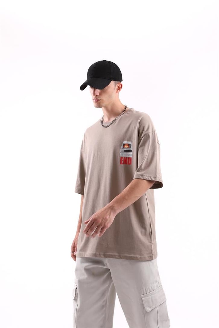 Computer End Baskılı Oversize Tshirt