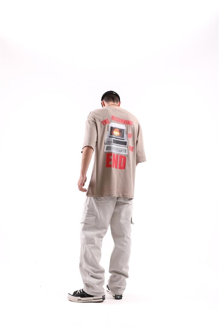 Computer End Baskılı Oversize Tshirt