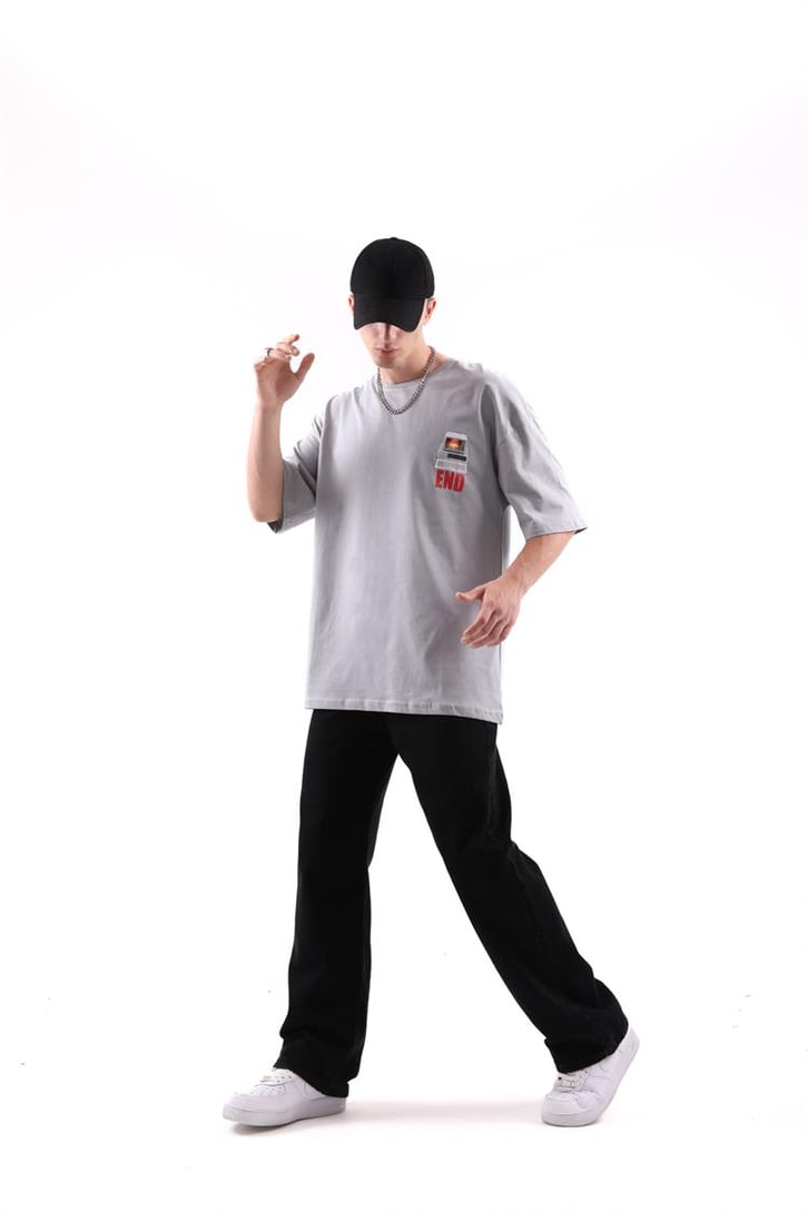 Computer End Baskılı Oversize Tshirt