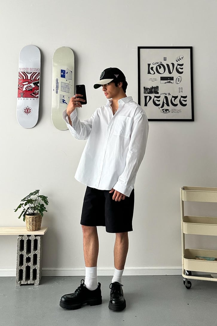 Cozy Boy Old Money Beyaz Uzun Kol Gömlek