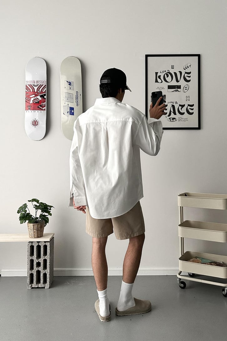 Cozy Boy Old Money Ekru Uzun Kol Gömlek