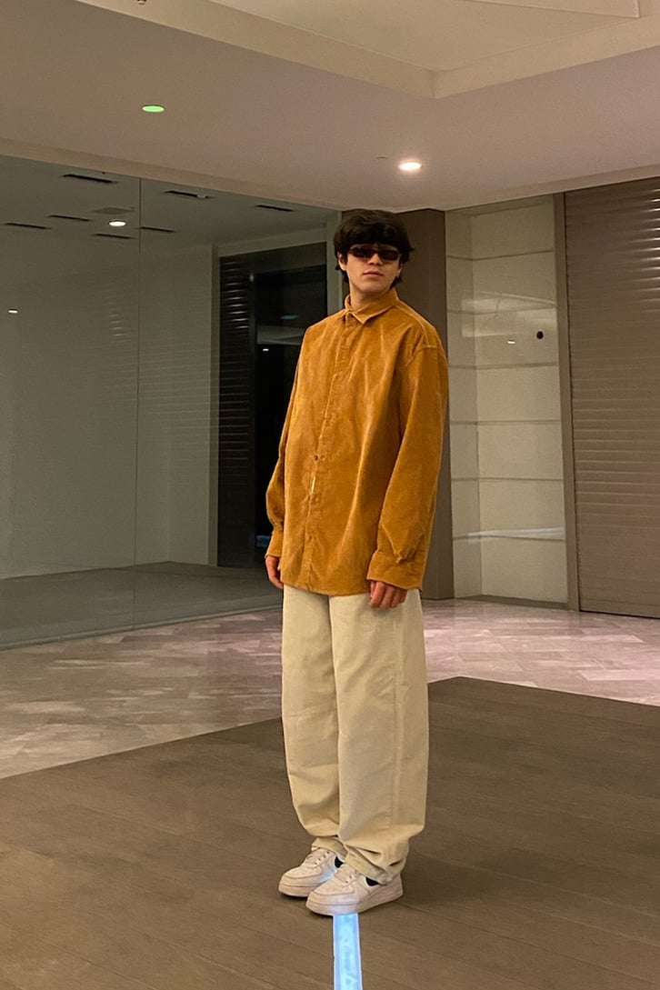 Cream Fitilli Kadife Basic Losse Fit Pant