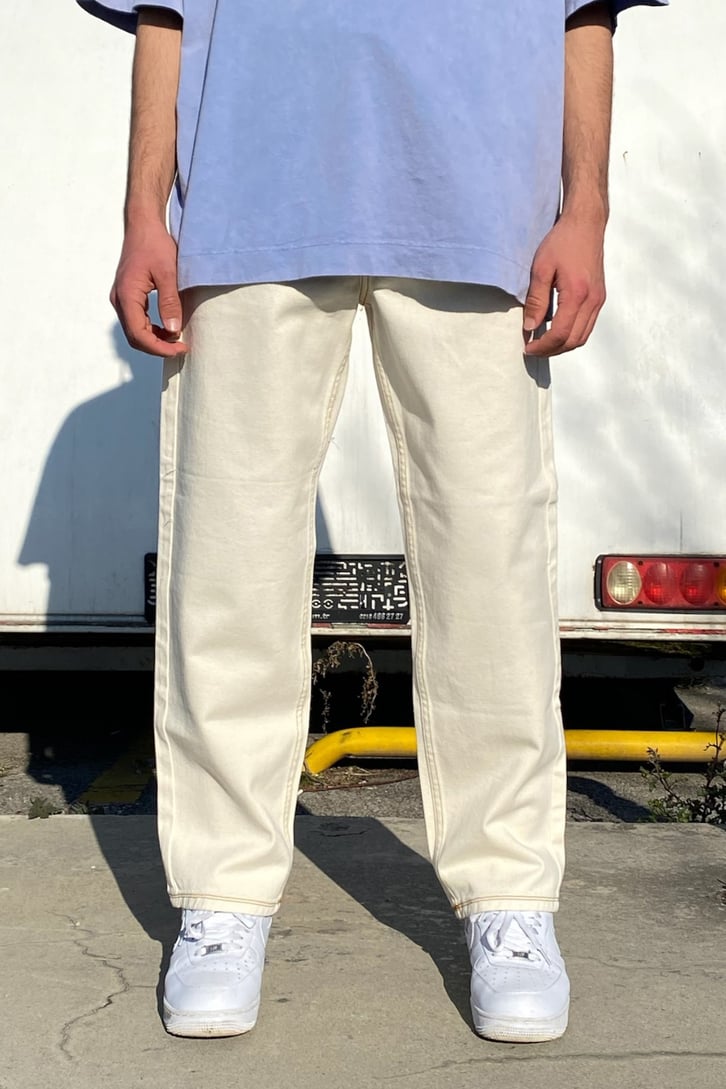 Cream Losse Fit Premium Pant