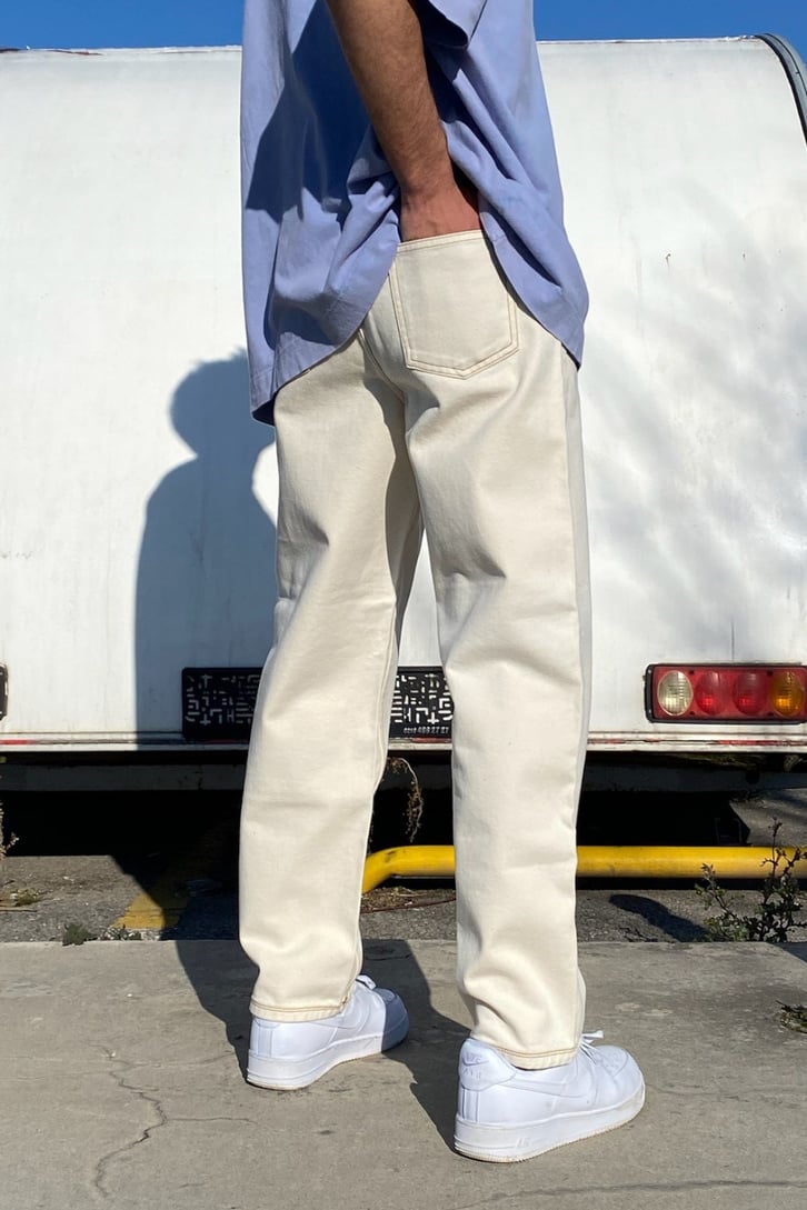 Cream Losse Fit Premium Pant
