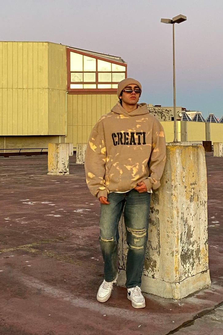 Creati Tie-Dye Printed Oversize Hoodie