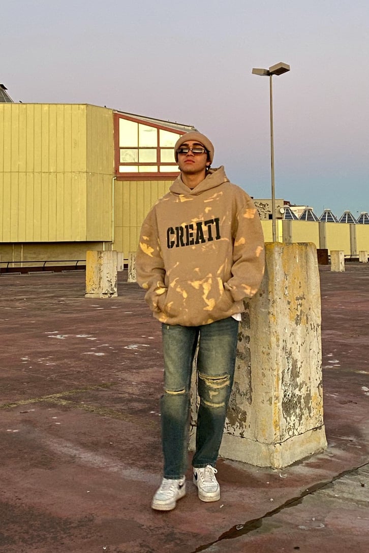 Creati Tie-Dye Printed Oversize Hoodie