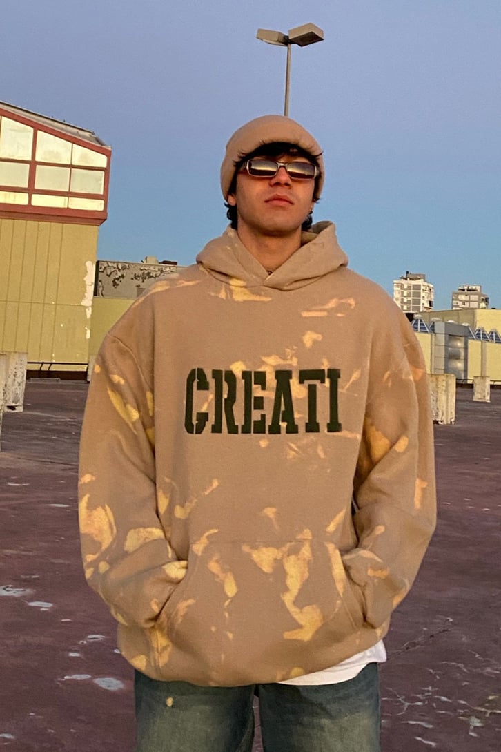 Creati Tie-Dye Printed Oversize Hoodie