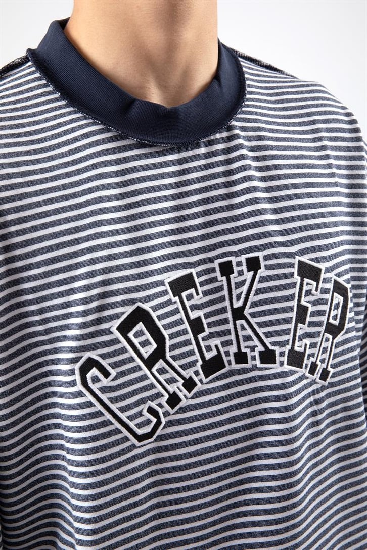 Creker Nakışlı Çizgili Oversize