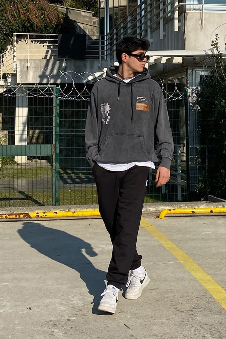 Criminal Damage Oversize Printed Hoodie