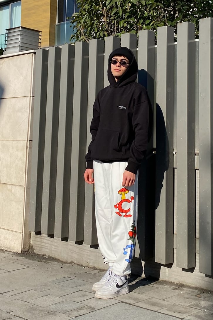 Crooked Tongues Oversize Printed Premium Sweatpant