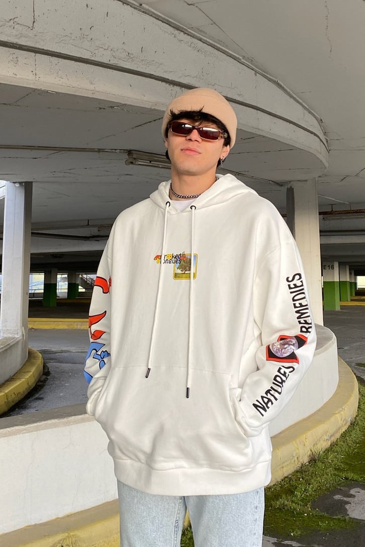 Crooked Tongues Oversize Printed Premium Hoodie