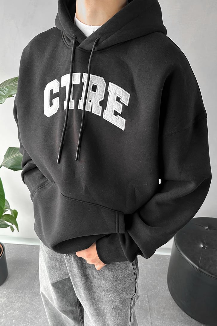 CTRE Nakışlı Oversize Hoodie