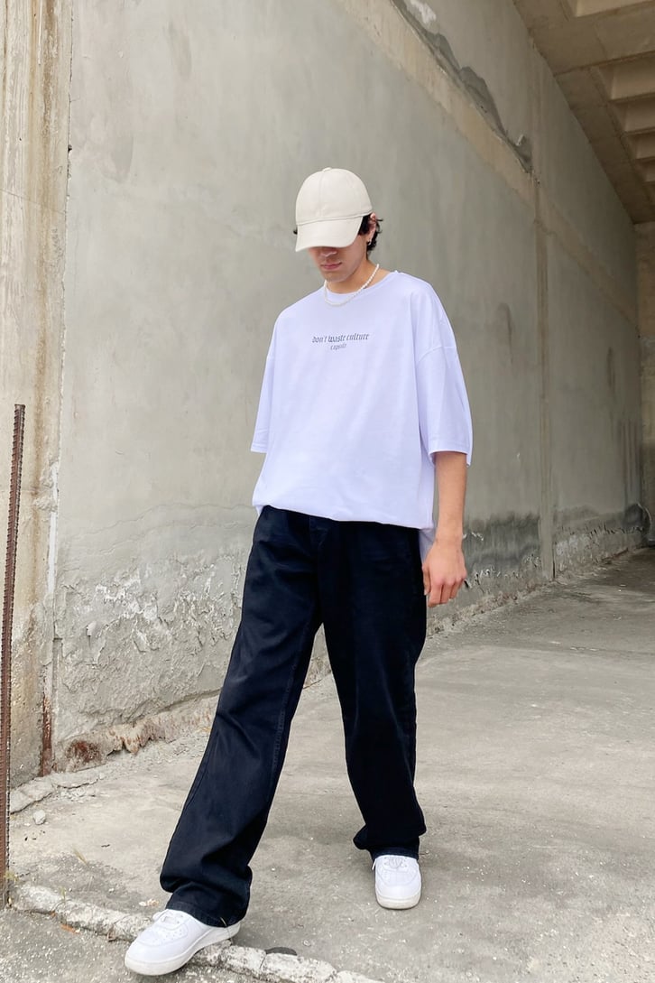 Culture Capsule Baskılı Oversize Tshirt
