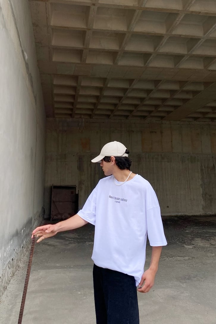 Culture Capsule Baskılı Oversize Tshirt