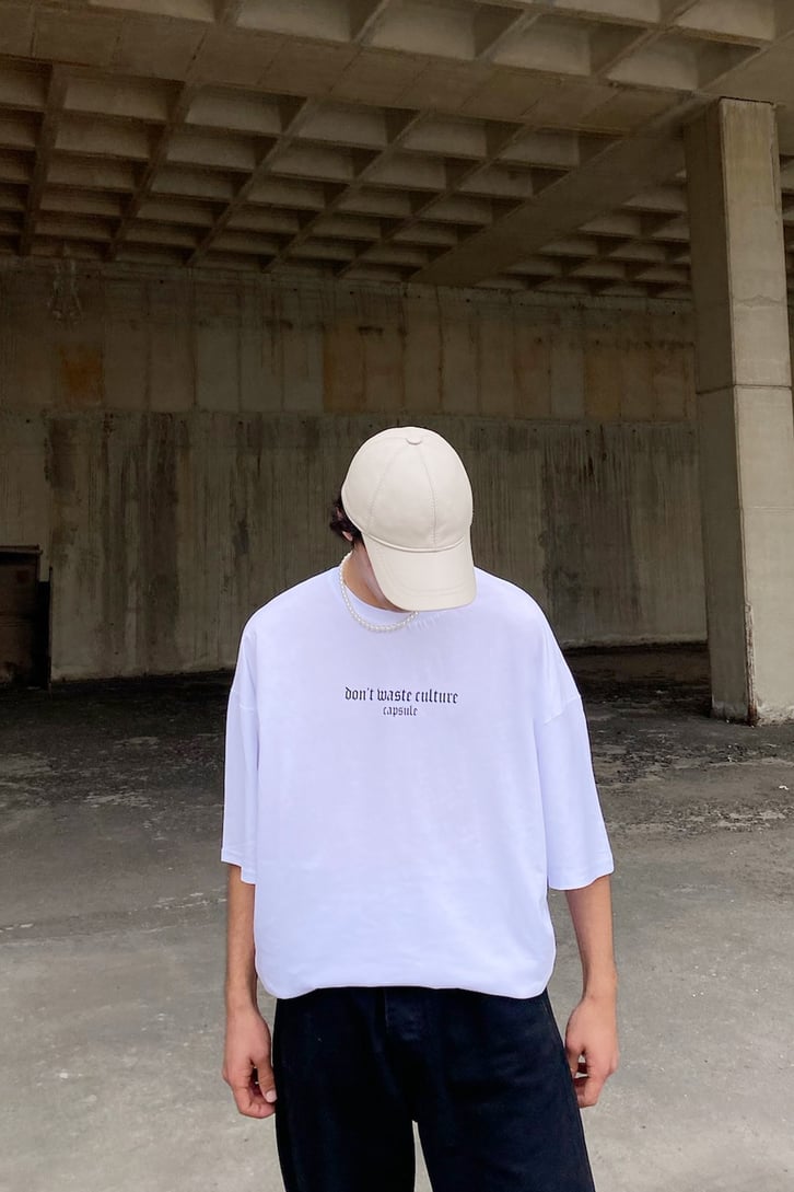 Culture Capsule Baskılı Oversize Tshirt