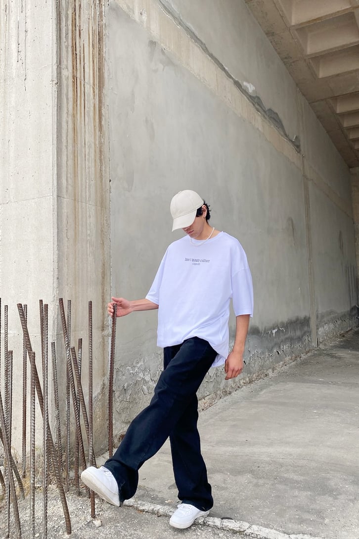 Culture Capsule Baskılı Oversize Tshirt