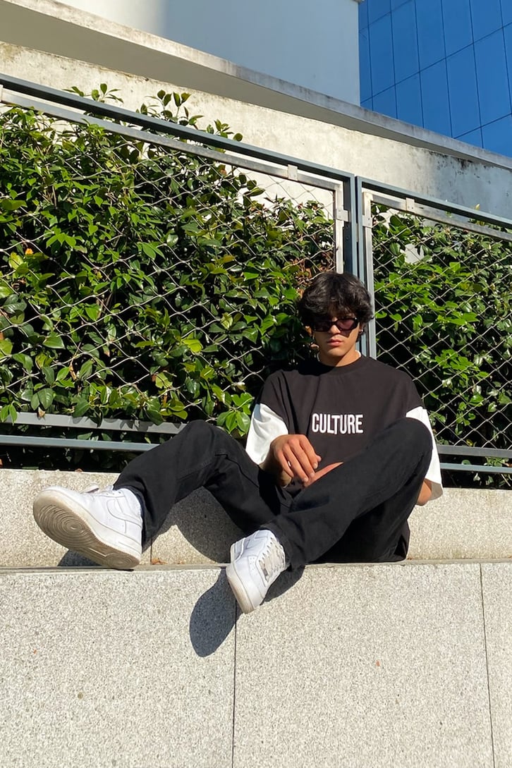 Culture Nakışlı  Ekru Oversize Tshirt