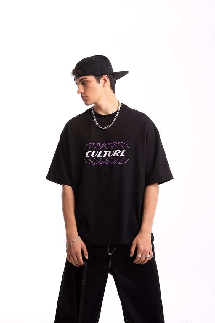 Culture Nakışlı Oversize Tshirt
