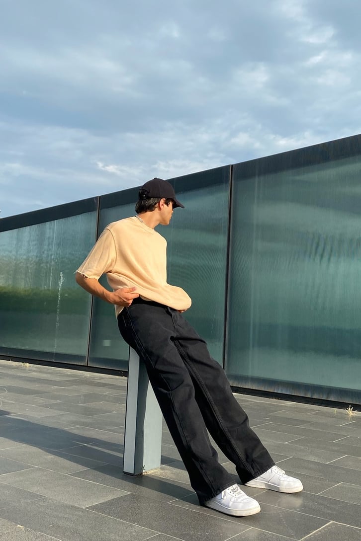 Cut Details Oversize Cut Tee